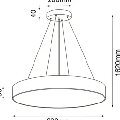 Sklep Kaja Czarna lampa wisząca do sypialni ⌀60cm ANT 5210 SENGO | Kaja Clearance