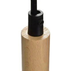 Sklep Kaja Czarna lampa wisząca, drewniany element MLP6218 z serii TAYLOR | Kaja Oświetleni Discount
