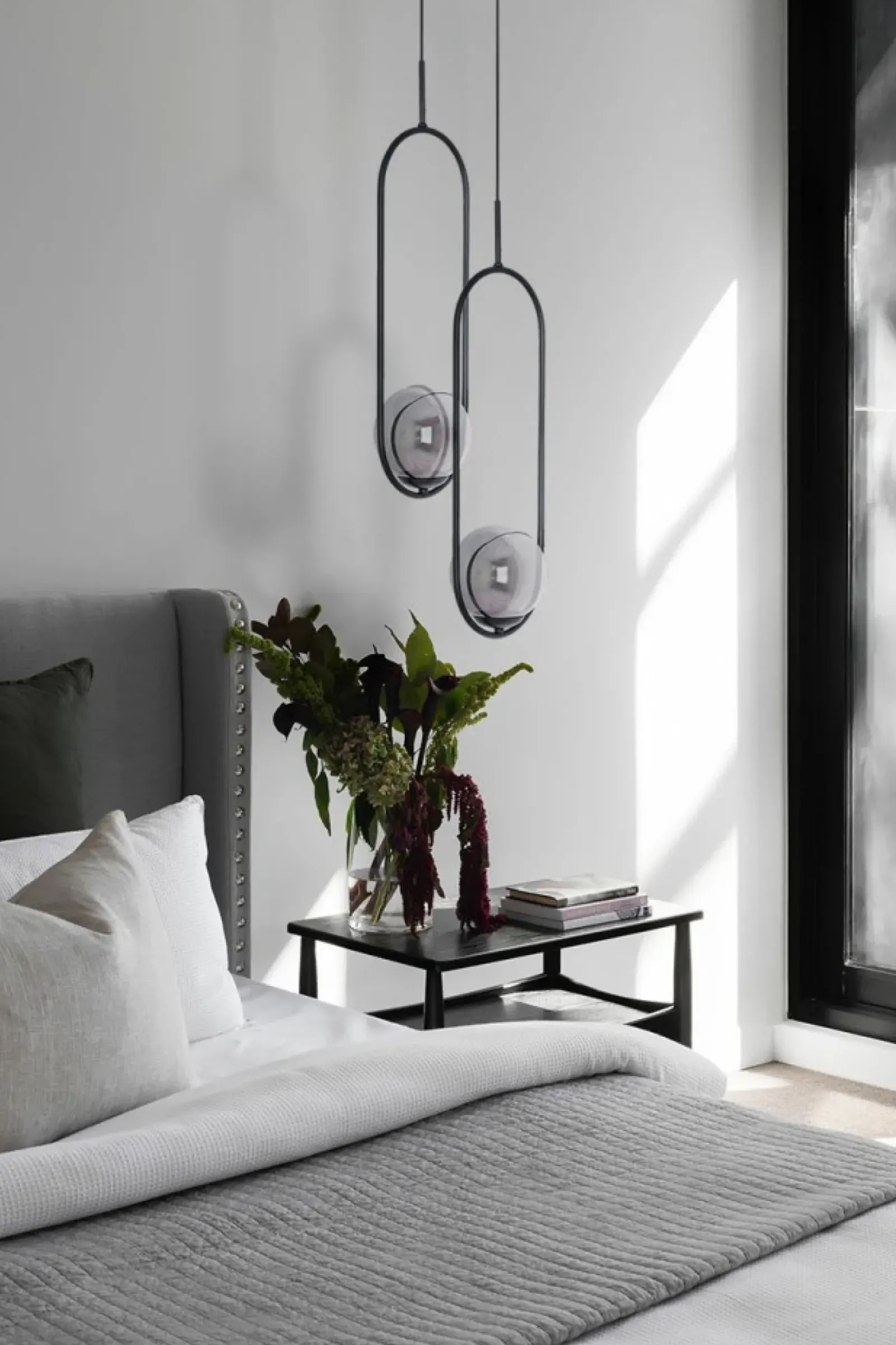 Sklep Kaja Czarna lampa wisząca elipsa z grafitowym kloszem K-5110 z serii DAVOS New