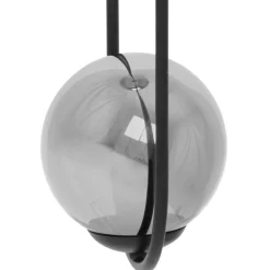 Sklep Kaja Czarna lampa wisząca elipsa z grafitowym kloszem K-5110 z serii DAVOS New