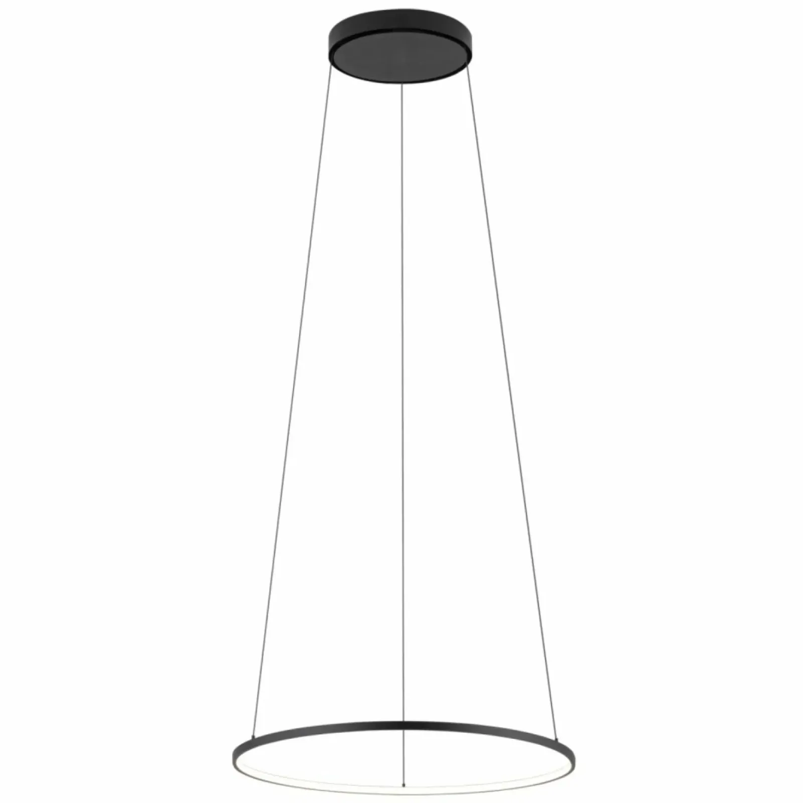 Sklep Kaja Czarna lampa wisząca koło 4000K ⌀45cm 10863 CIRCOLO LED | Kaja Discount