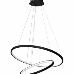 Sklep Kaja Czarna lampa wisząca LED, dwie obręcze ML7942 ROTONDA | Kaja Best Sale