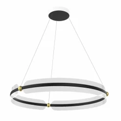 Sklep Kaja Czarna lampa wisząca LED koło PND-62738-53W-3K-BK-GD FARIS | Kaja Outlet