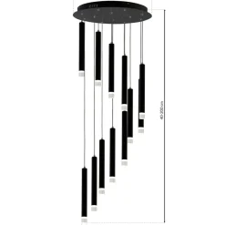Sklep Kaja Czarna lampa wisząca LED o mocy 12W ML6161 z serii CARBON | Kaja Oświetlenie Cheap