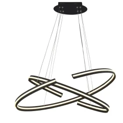 Sklep Kaja Czarna lampa wisząca LED pierścienie AZ3355 ALESSIA | Kaja Oświetlenie czarny Fashion