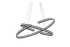 Sklep Kaja Czarna lampa wisząca LED pierścienie AZ3355 ALESSIA | Kaja Oświetlenie czarny Fashion