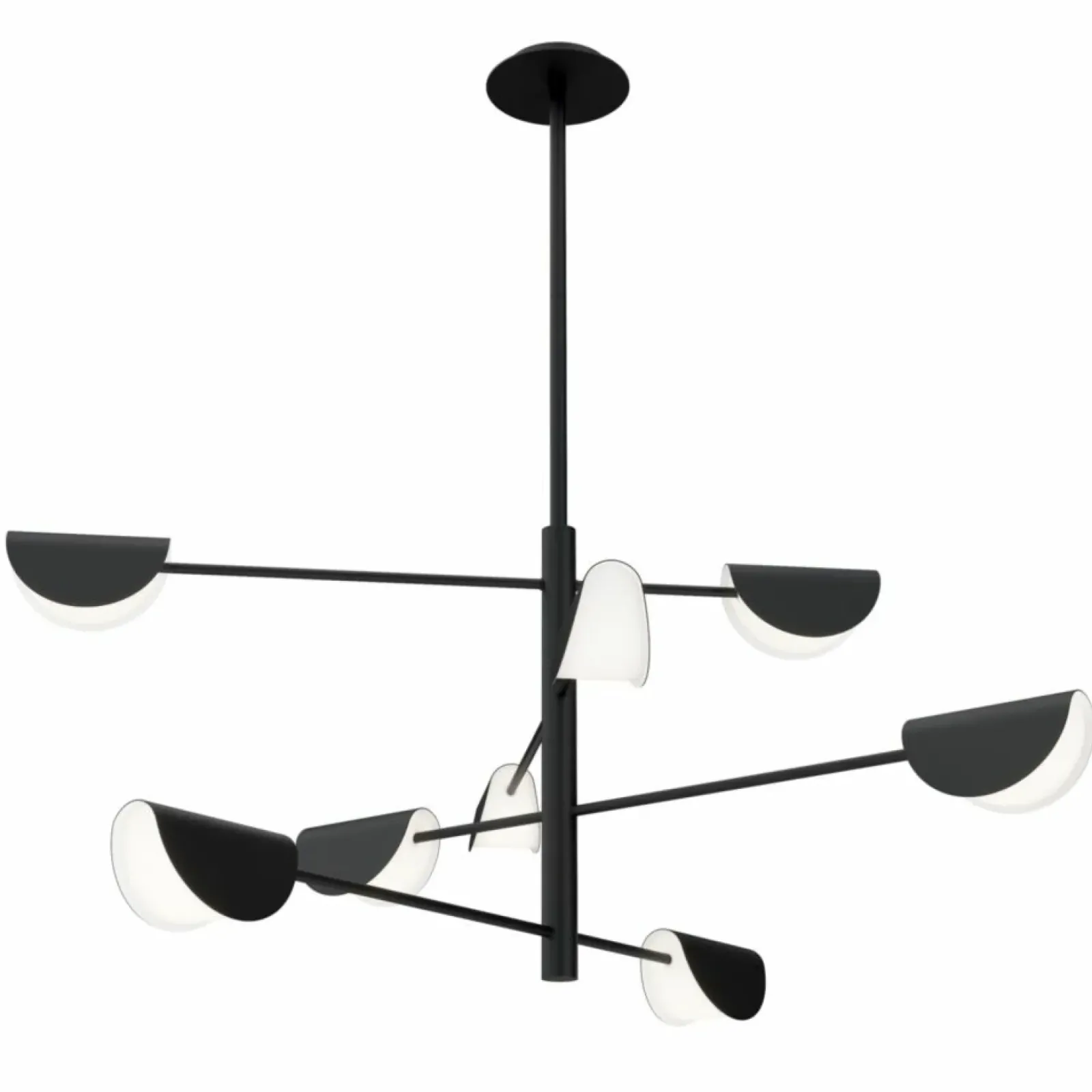 Sklep Kaja Czarna lampa wisząca, na 8 żarówek MOD126PL-08B z serii MOLLIS | Kaja czarny Shop