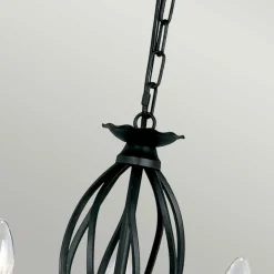 Sklep Kaja Czarna lampa wisząca na łańcuszku ART5-BLACK z serii ARTISAN* Randole Tradycyjne