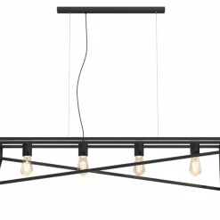 Sklep Kaja Czarna lampa wisząca, na cztery żarówki E27 LX 0120 z serii GOTE czarny Cheap
