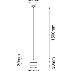 Sklep Kaja Czarna lampa wisząca na jedną żarówkę GX53 ANT 5163 NO. MINI | Kaja Outlet