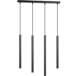 Sklep Kaja Czarna lampa wisząca na listwie z gwintami G9 552/4 | Kaja Oświetlenie czarny Hot