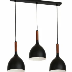 Sklep Kaja Czarna lampa wisząca na listwie, nad stół LX 1391 z serii NOAK WOOD Fashion