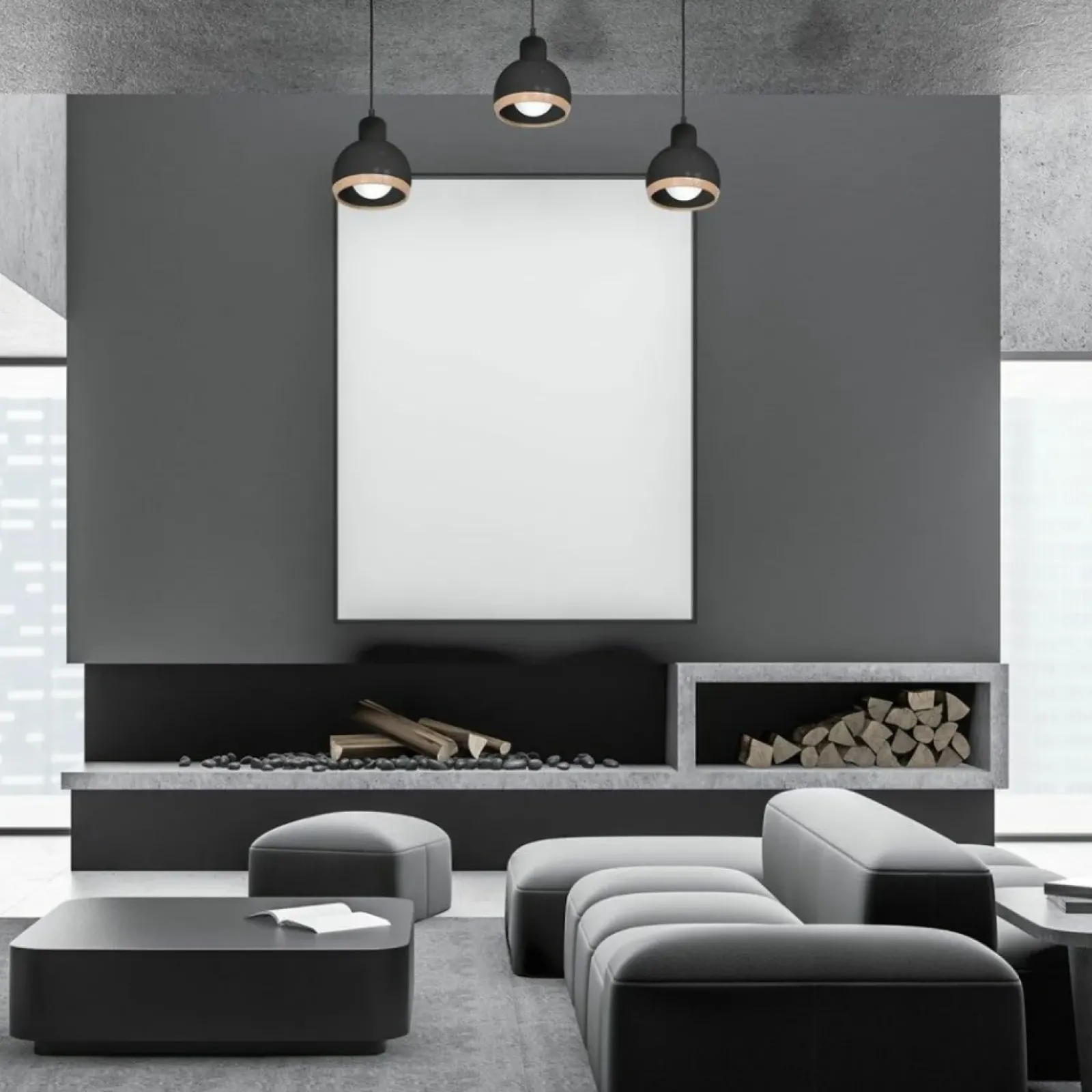 Sklep Kaja Czarna lampa wisząca na listwie, nad stół MLP7046 z serii OVAL | Kaja Oświetleni czarny Outlet