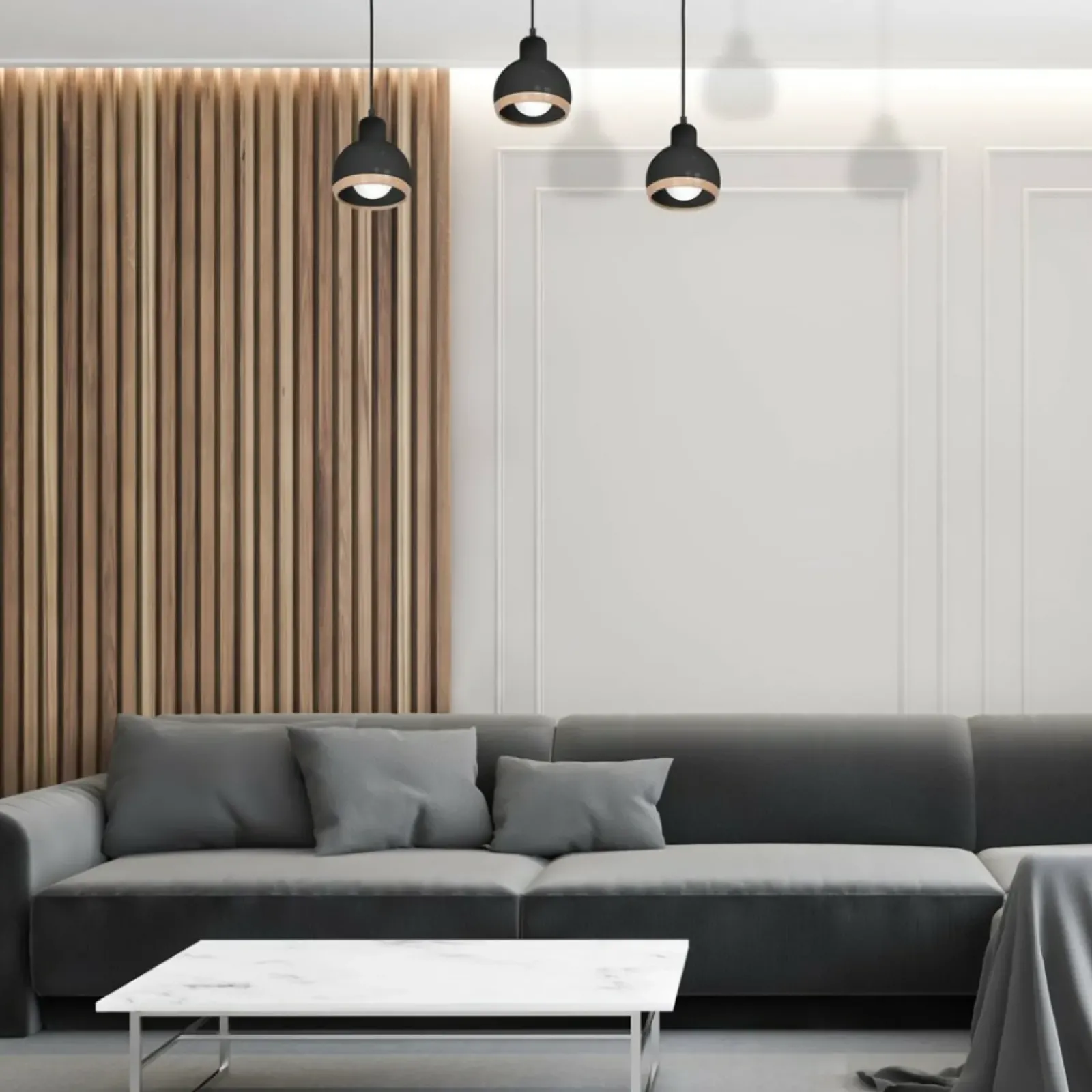 Sklep Kaja Czarna lampa wisząca na listwie, nad stół MLP7046 z serii OVAL | Kaja Oświetleni czarny Outlet