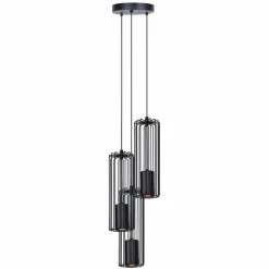 Sklep Kaja Czarna lampa wisząca na okrągłej podsufitce K-4932 | Kaja Oświetlenie czarny Best Sale