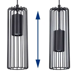 Sklep Kaja Czarna lampa wisząca na okrągłej podsufitce K-4932 | Kaja Oświetlenie czarny Best Sale