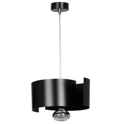 Sklep Kaja Czarna lampa wisząca na ozdobną żarówkę 284/1 VIXON | Kaja Oświetlenie Fashion