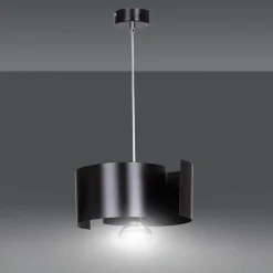 Sklep Kaja Czarna lampa wisząca na ozdobną żarówkę 284/1 VIXON | Kaja Oświetlenie Fashion