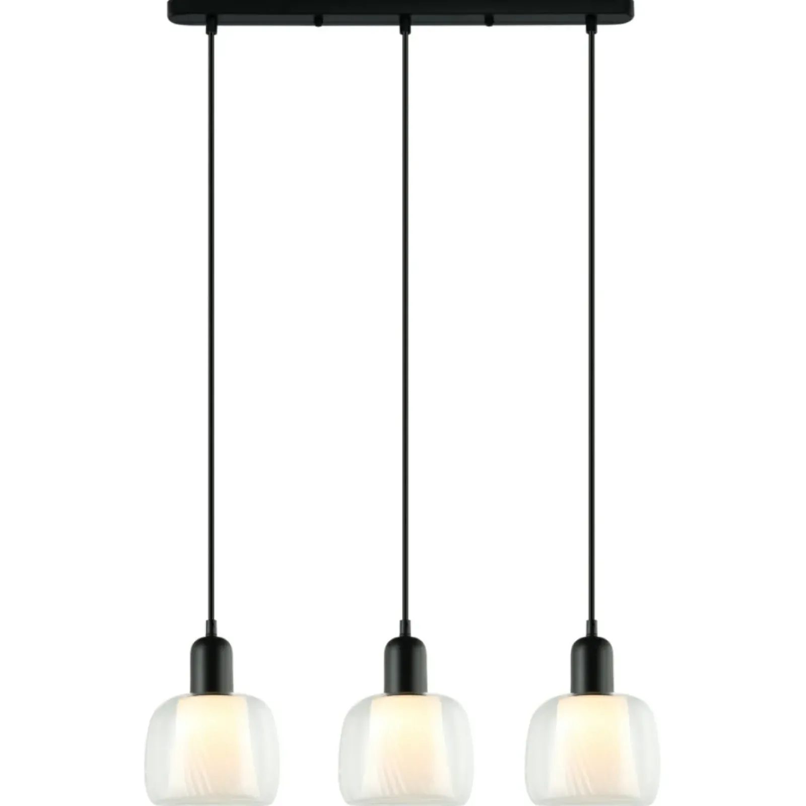Sklep Kaja Czarna lampa wisząca nad stół PND-67594-3-BK+CL LAMEZIA | Kaja Best Sale