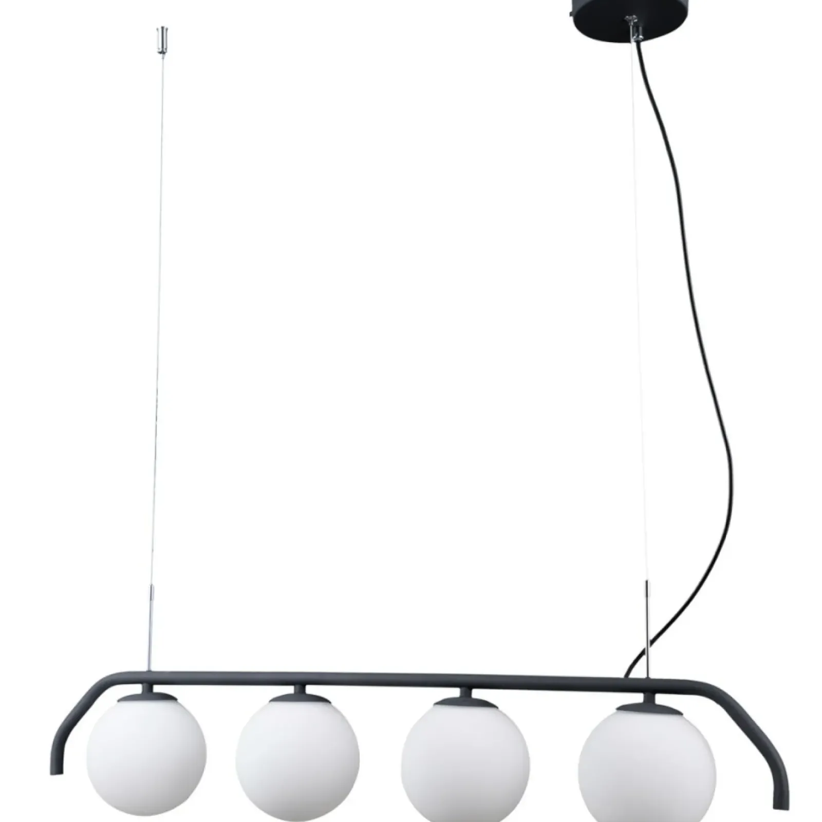Sklep Kaja Czarna lampa wisząca nad wyspę PND-3300-4-BK CARIMI | Kaja Oświetlenie New