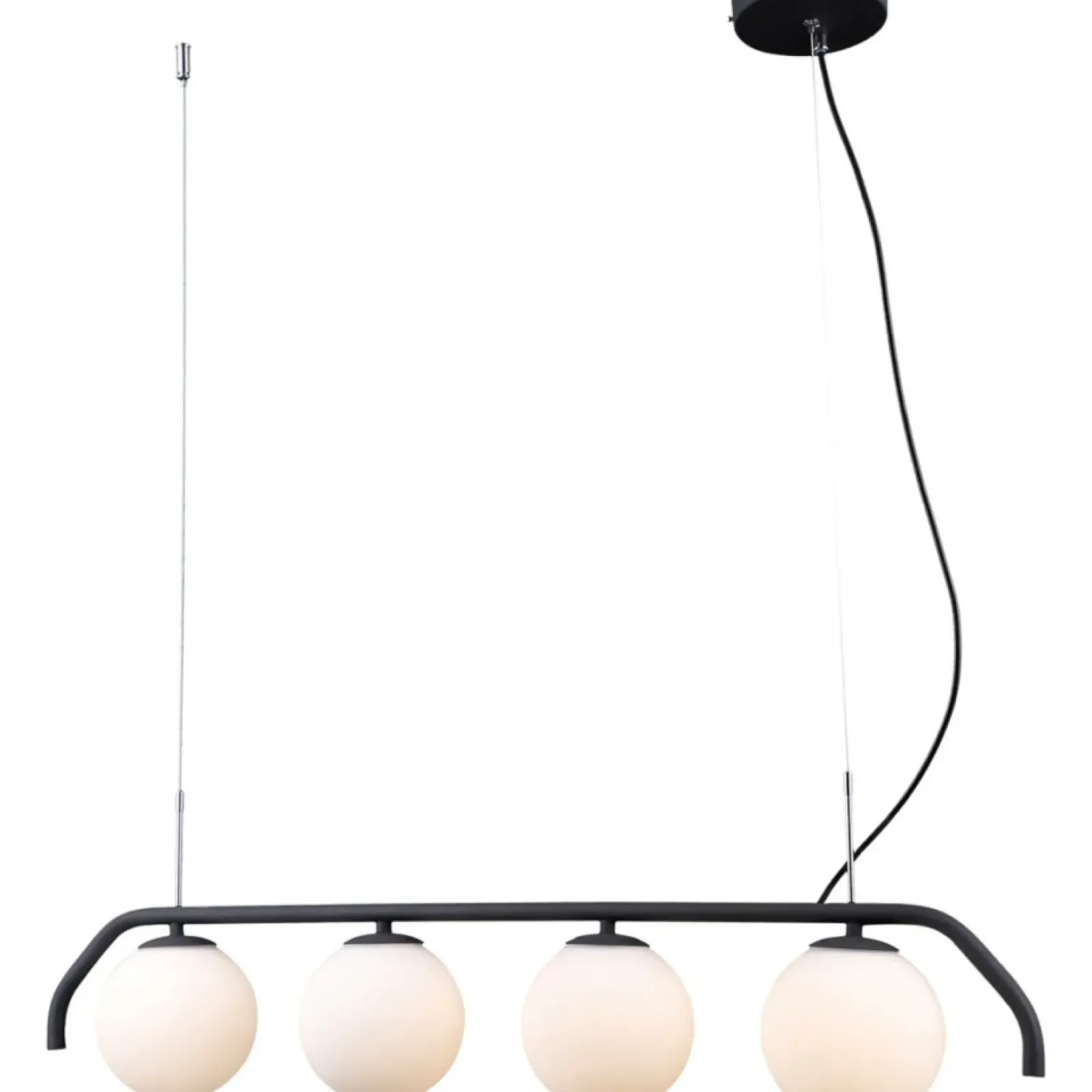 Sklep Kaja Czarna lampa wisząca nad wyspę PND-3300-4-BK CARIMI | Kaja Oświetlenie New