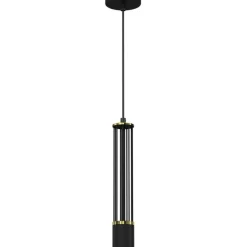 Sklep Kaja Czarna lampa wisząca, nowoczesna tuba MLP8409 z serii ESTILO | Kaja Oświetlenie Cheap