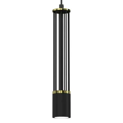 Sklep Kaja Czarna lampa wisząca, nowoczesna tuba MLP8409 z serii ESTILO | Kaja Oświetlenie Cheap