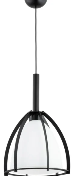 Sklep Kaja Czarna lampa wisząca, ozdobny klosz AL 61363 z serii POMA | Kaja Oświetlenie Clearance