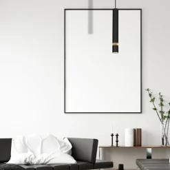 Sklep Kaja Czarna lampa wisząca, pojedyncza tuba MLP6305 z serii JOKER | Kaja Oświetlenie Sale