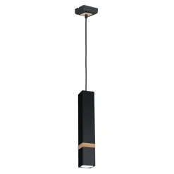 Sklep Kaja Czarna lampa wisząca słupek na zwisie MLP5403 VIDAR | Kaja Oświetlenie Sale