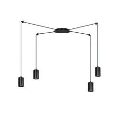 Sklep Kaja Czarna lampa wisząca w stylu industrialnym 524/4 | Kaja Oświetlenie czarny Cheap