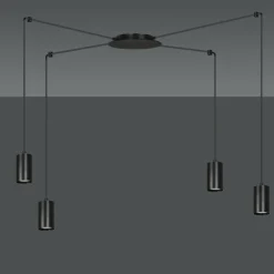 Sklep Kaja Czarna lampa wisząca w stylu industrialnym 524/4 | Kaja Oświetlenie czarny Cheap