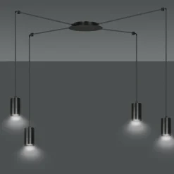 Sklep Kaja Czarna lampa wisząca w stylu industrialnym 524/4 | Kaja Oświetlenie czarny Cheap