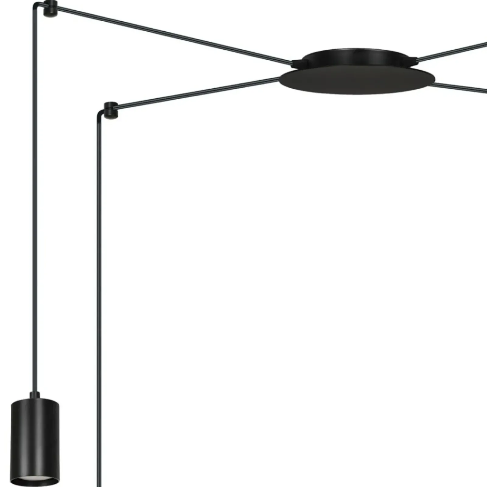 Sklep Kaja Czarna lampa wisząca w stylu industrialnym 524/4 | Kaja Oświetlenie czarny Cheap