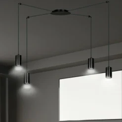 Sklep Kaja Czarna lampa wisząca w stylu industrialnym 524/4 | Kaja Oświetlenie czarny Cheap
