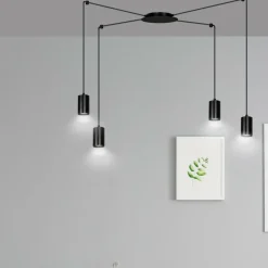 Sklep Kaja Czarna lampa wisząca w stylu industrialnym 524/4 | Kaja Oświetlenie czarny Cheap