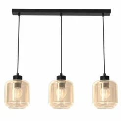 Sklep Kaja Czarna lampa wisząca z beżowymi kloszami MLP8371 SOMBRA | Kaja New