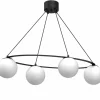Sklep Kaja Czarna lampa wisząca z białymi kloszami LX 5584 BALLO | Kaja Store