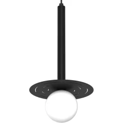 Sklep Kaja Czarna lampa wisząca z białym kloszem MLP8913 z serii FUTURA | Kaja Oświetlenie Best Sale