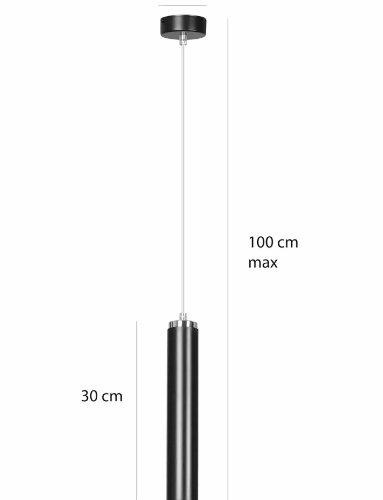 Sklep Kaja Czarna lampa wisząca z chromowanymi elementami 956/1 | Kaja Best