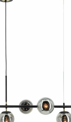 Sklep Kaja Czarna lampa wisząca z ciemnymi kloszami 3403/4 BL TR VEGA | Kaja czarny Fashion