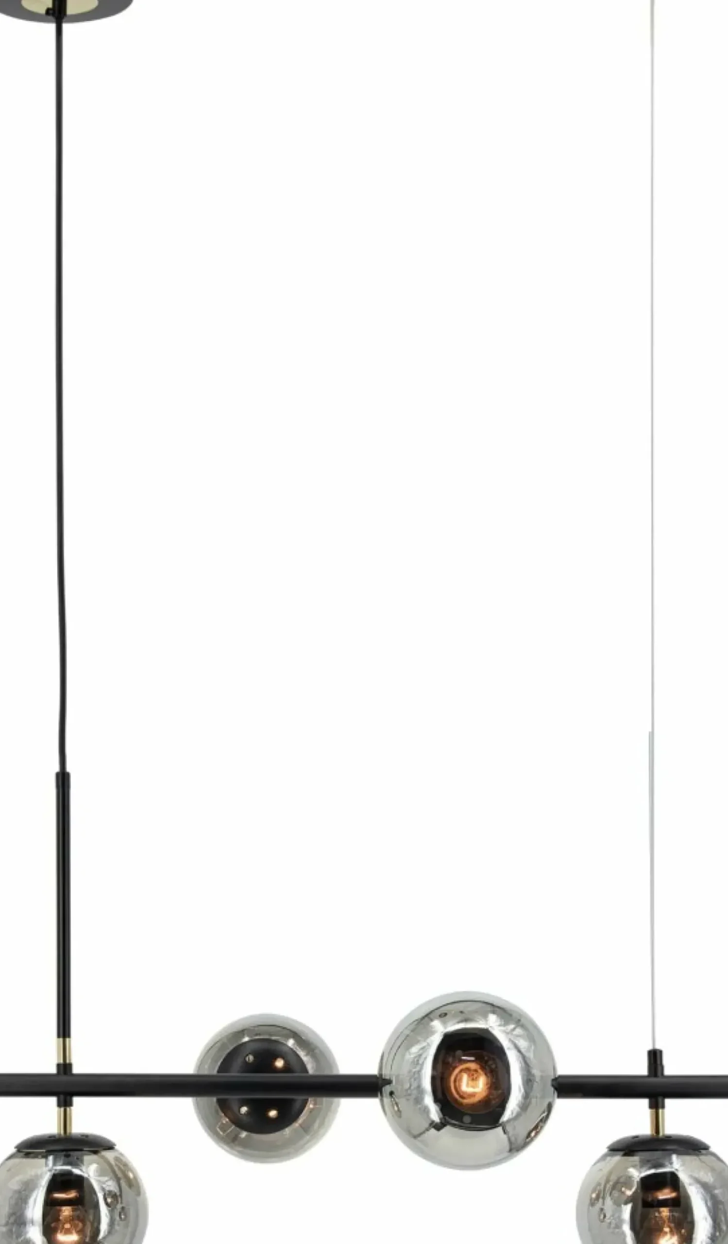 Sklep Kaja Czarna lampa wisząca z ciemnymi kloszami 3403/4 BL TR VEGA | Kaja czarny Fashion