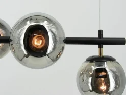 Sklep Kaja Czarna lampa wisząca z ciemnymi kloszami 3403/4 BL TR VEGA | Kaja czarny Fashion