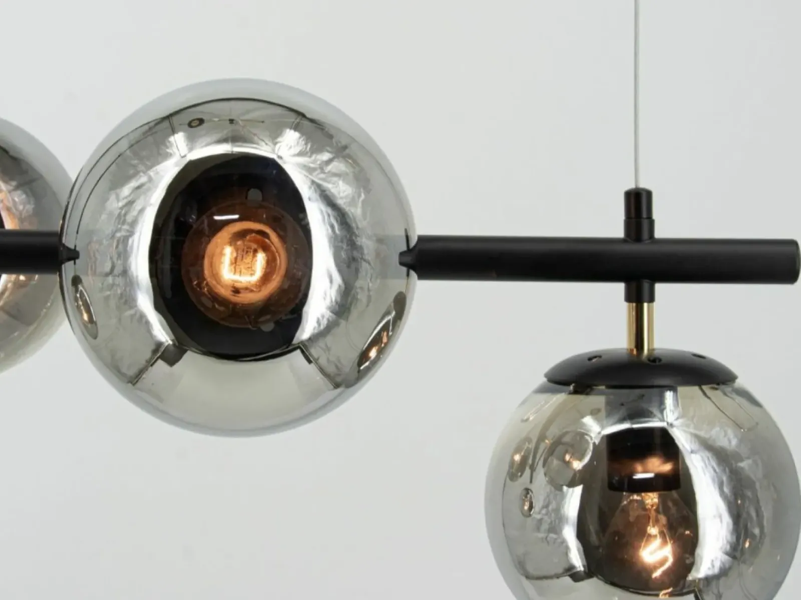 Sklep Kaja Czarna lampa wisząca z ciemnymi kloszami 3403/4 BL TR VEGA | Kaja czarny Fashion