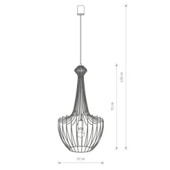 Sklep Kaja Czarna lampa wisząca z ciekawym kloszem 8851 | Kaja Oświetlenie czarny Outlet