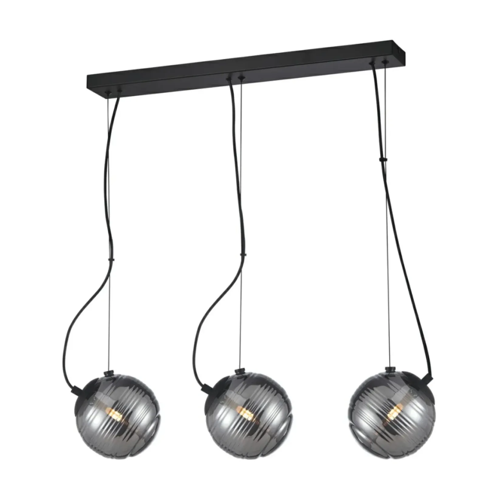 Sklep Kaja Czarna lampa wisząca z ciemnymi kloszami PND-92389-3L-BK PERONA | Kaja Store