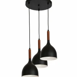 Sklep Kaja Czarna lampa wisząca, z drewnianym elementem LX 1390 z serii NOAK WOOD Sale