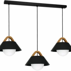 Sklep Kaja Czarna lampa wisząca z drewnianymi elementami LX 3509 z serii FUNDA Clearance
