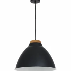 Sklep Kaja Czarna lampa wisząca z drewnianą dekoracją LX 9190 z serii SKAL | Kaja czarny Online
