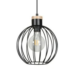 Sklep Kaja Czarna lampa wisząca z drucianym kloszem 754/1 | Kaja Oświetlenie czarny Cheap